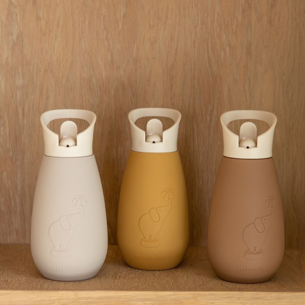 Siliconen drinkfles met drinktuit Chocolademout 350 ml