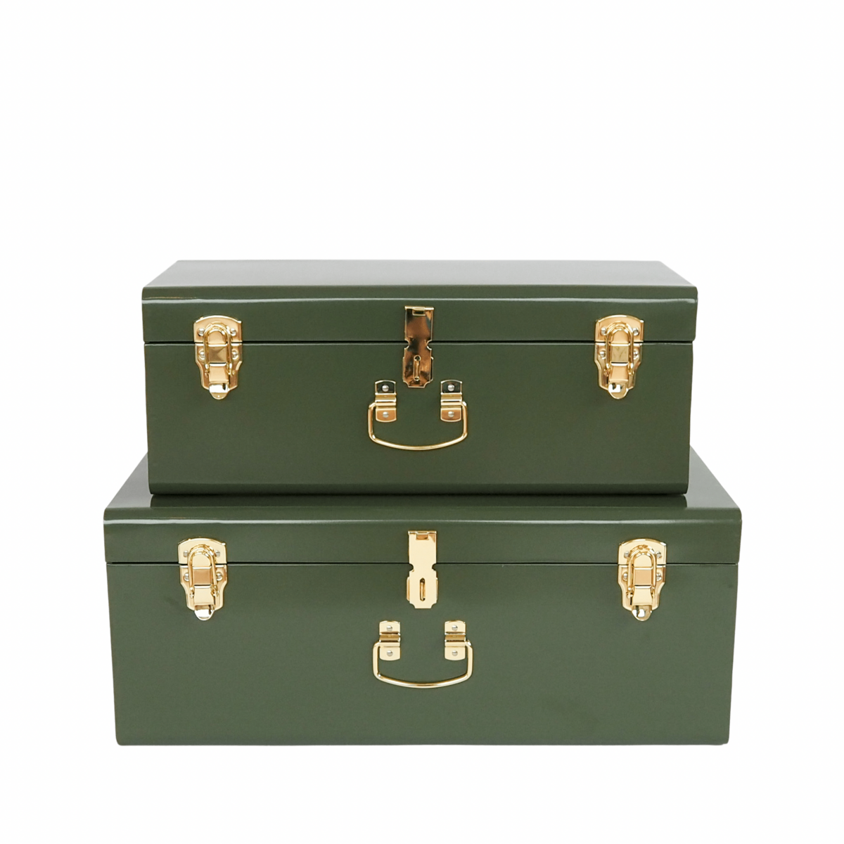 Opbergkoffer Green set van 2