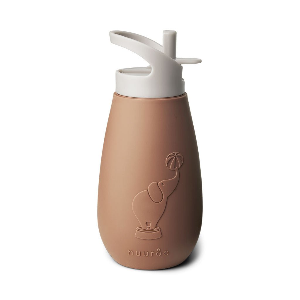 Siliconen drinkfles met drinktuit Chocolademout 350 ml