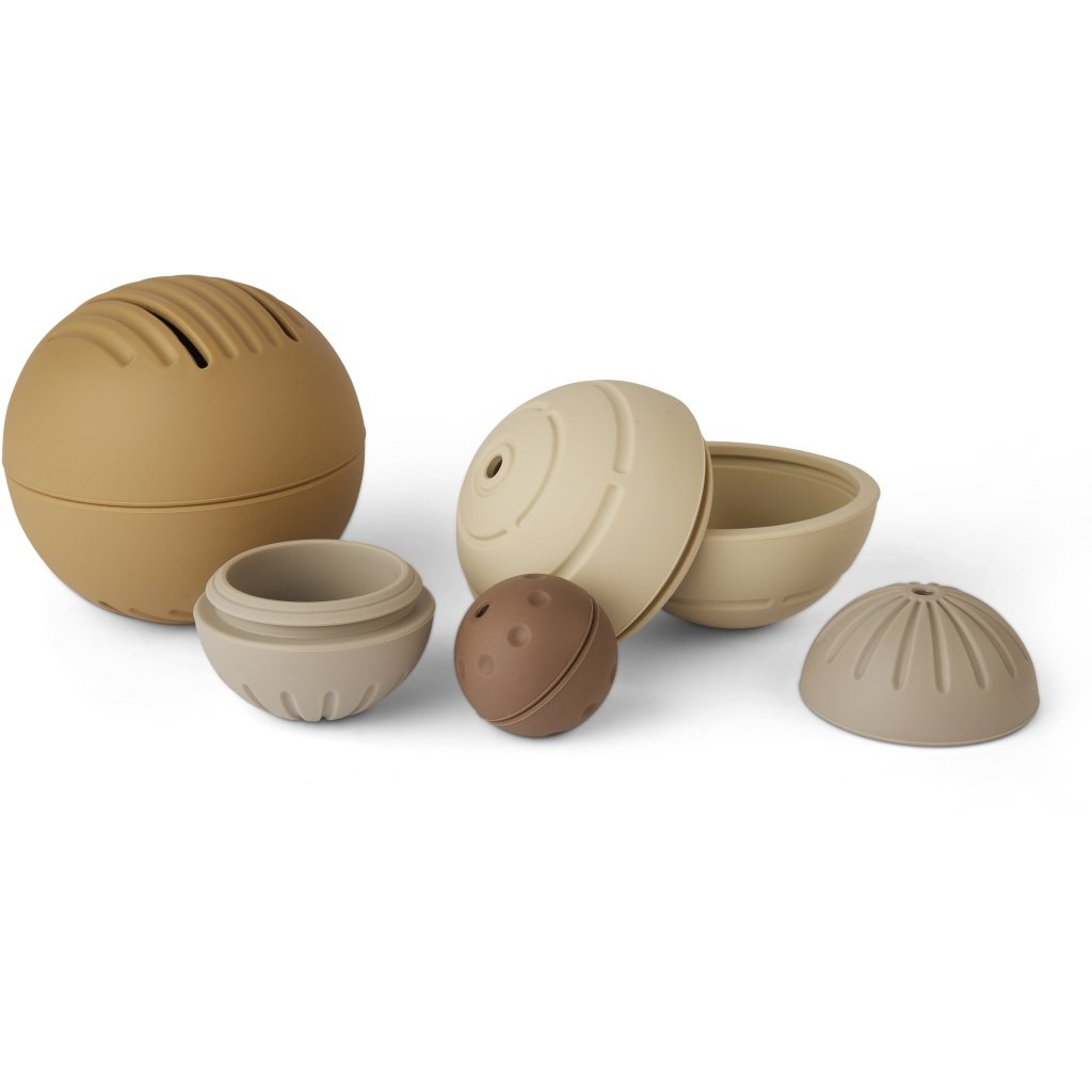 Siliconen ballen set bruin mix