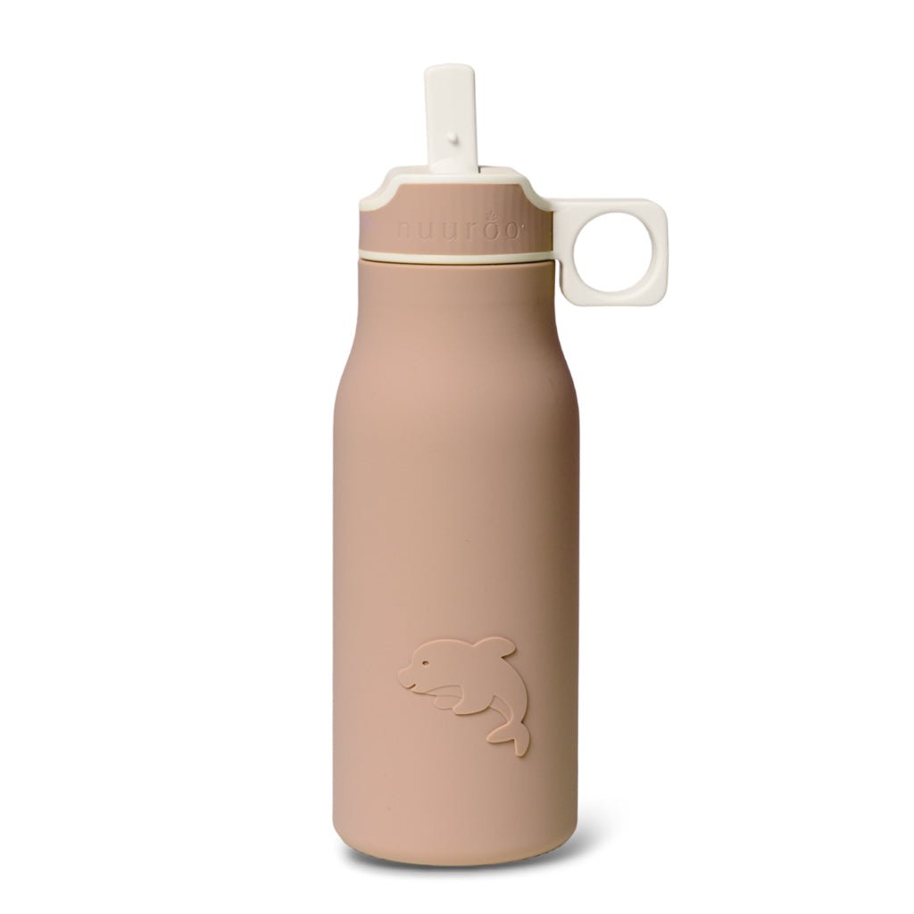 Siliconen drinkfles dolfijn Chocolademout 400 ml