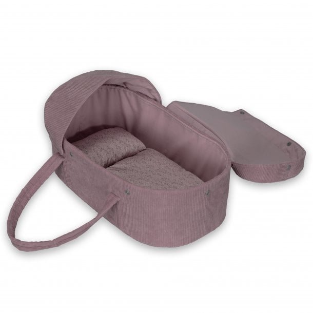 Poppen reiswieg met beddengoed 42 cm Lila