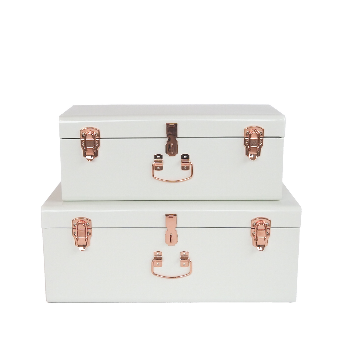 Opbergkoffer White set van 2