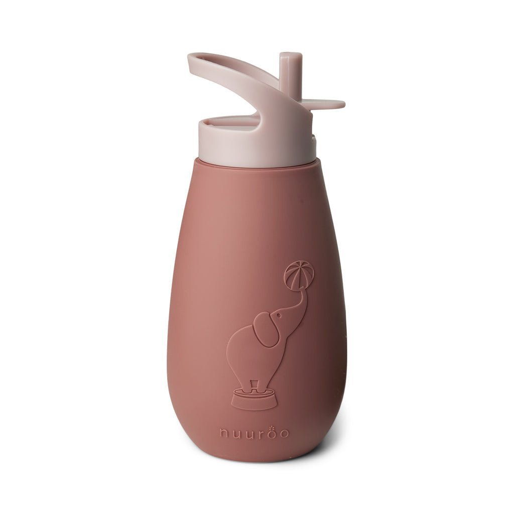 Siliconen drinkfles met drinktuit Mahonie 350ml