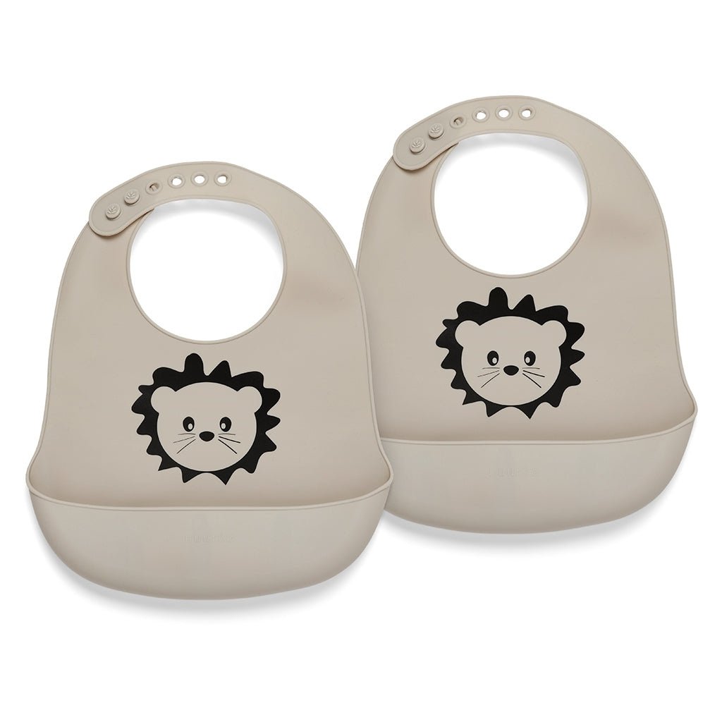 Siliconen slabbetje 2 pack beige