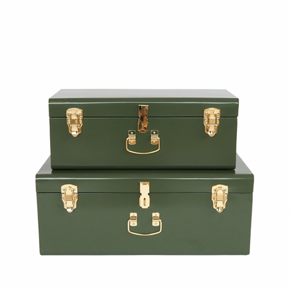 Opbergkoffer Green set van 2