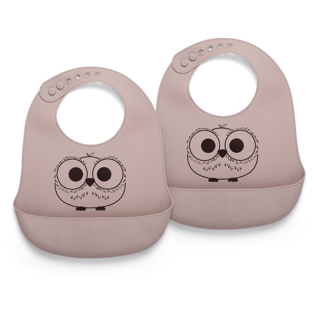 Siliconen slabbetje 2 pack  roze