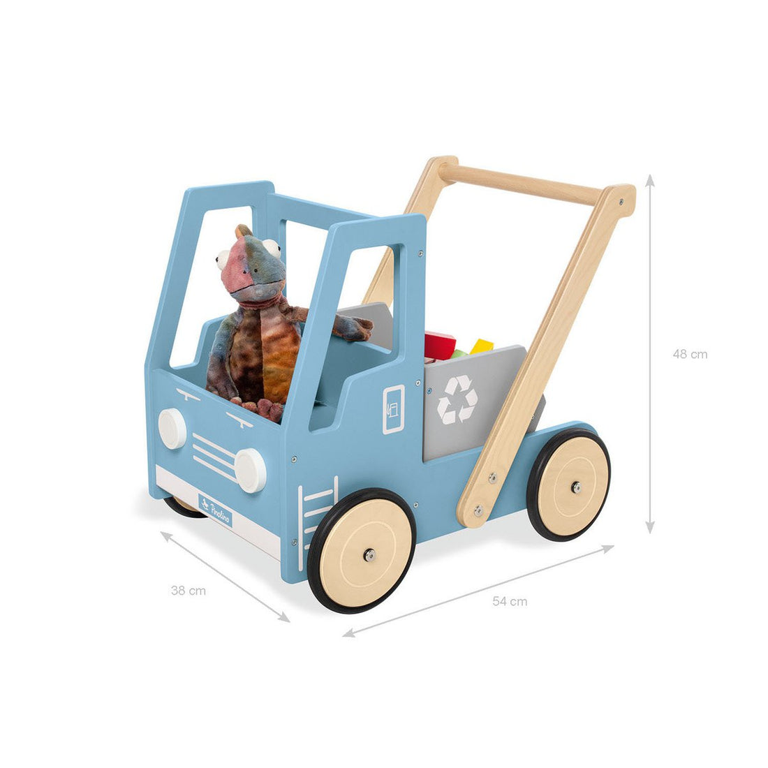 Loopwagen blauw