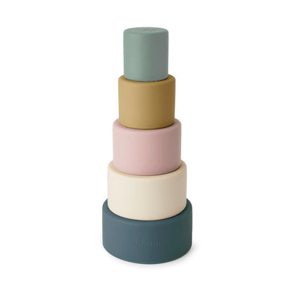 Silicone torenstapelaar pastel mix