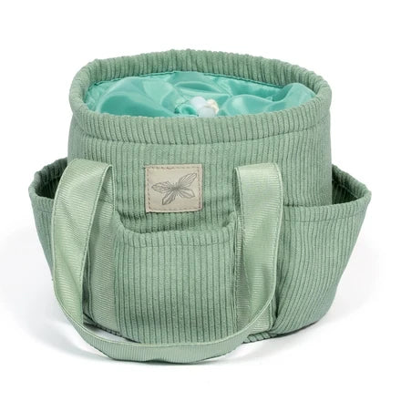 Verzorgingstas corduroy  Groen