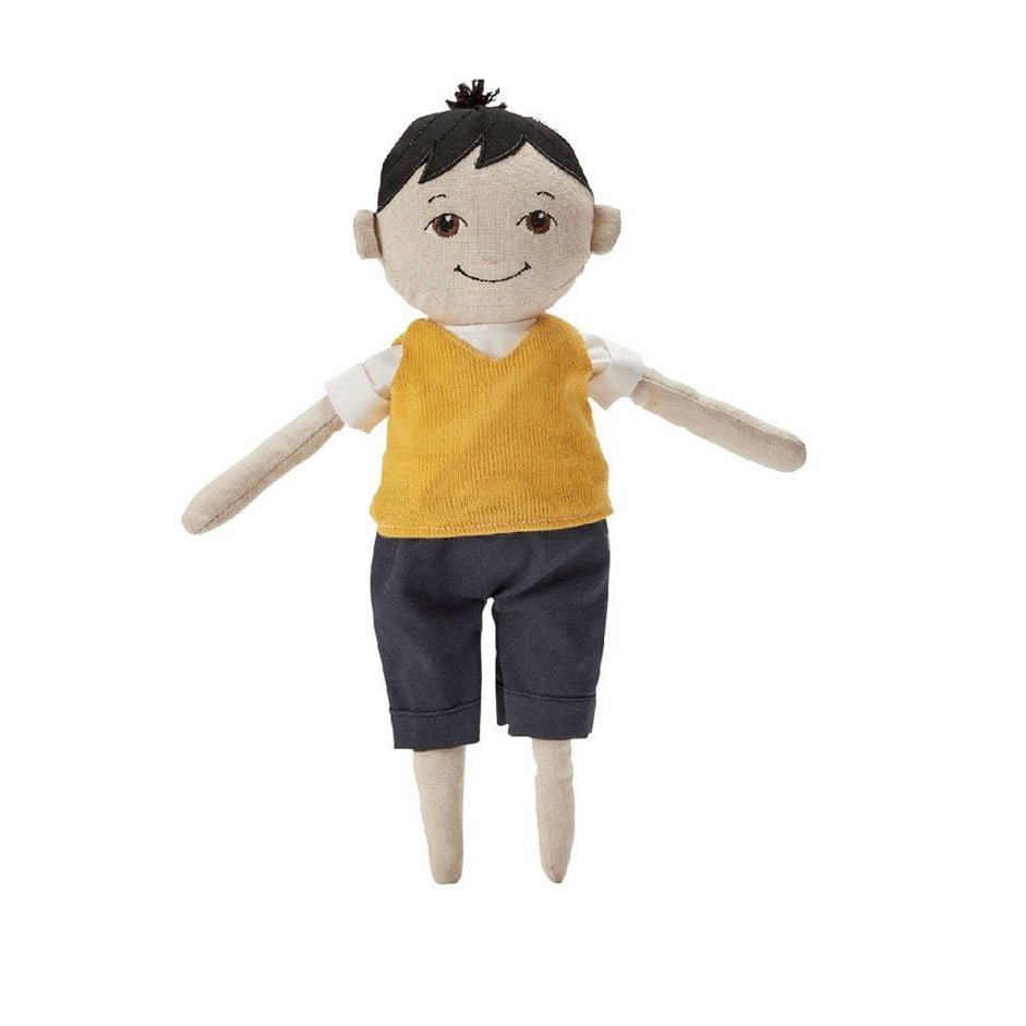 Stoffen pop Joep met extra outfit 37cm