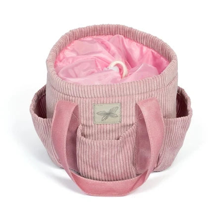 Verzorgingstas corduroy Roze