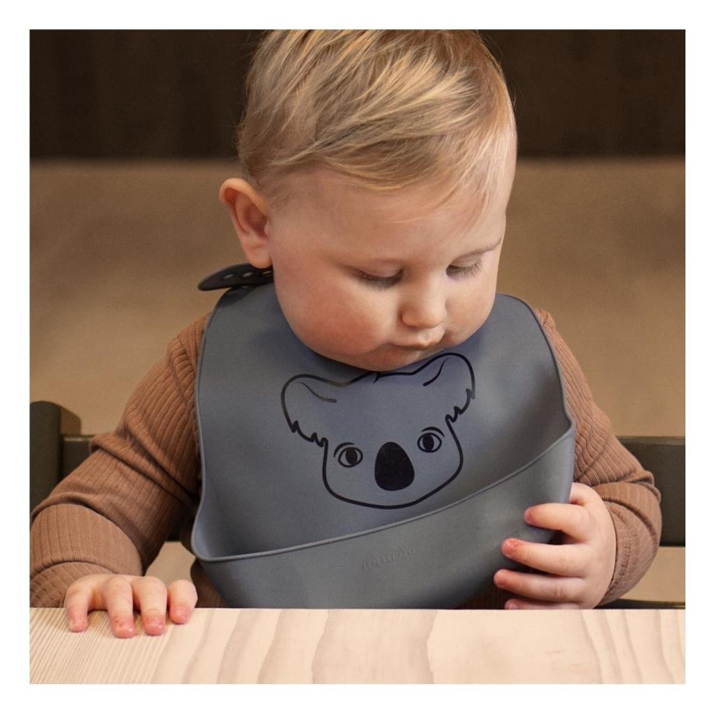 Siliconen slabbetje 2 pack blauw