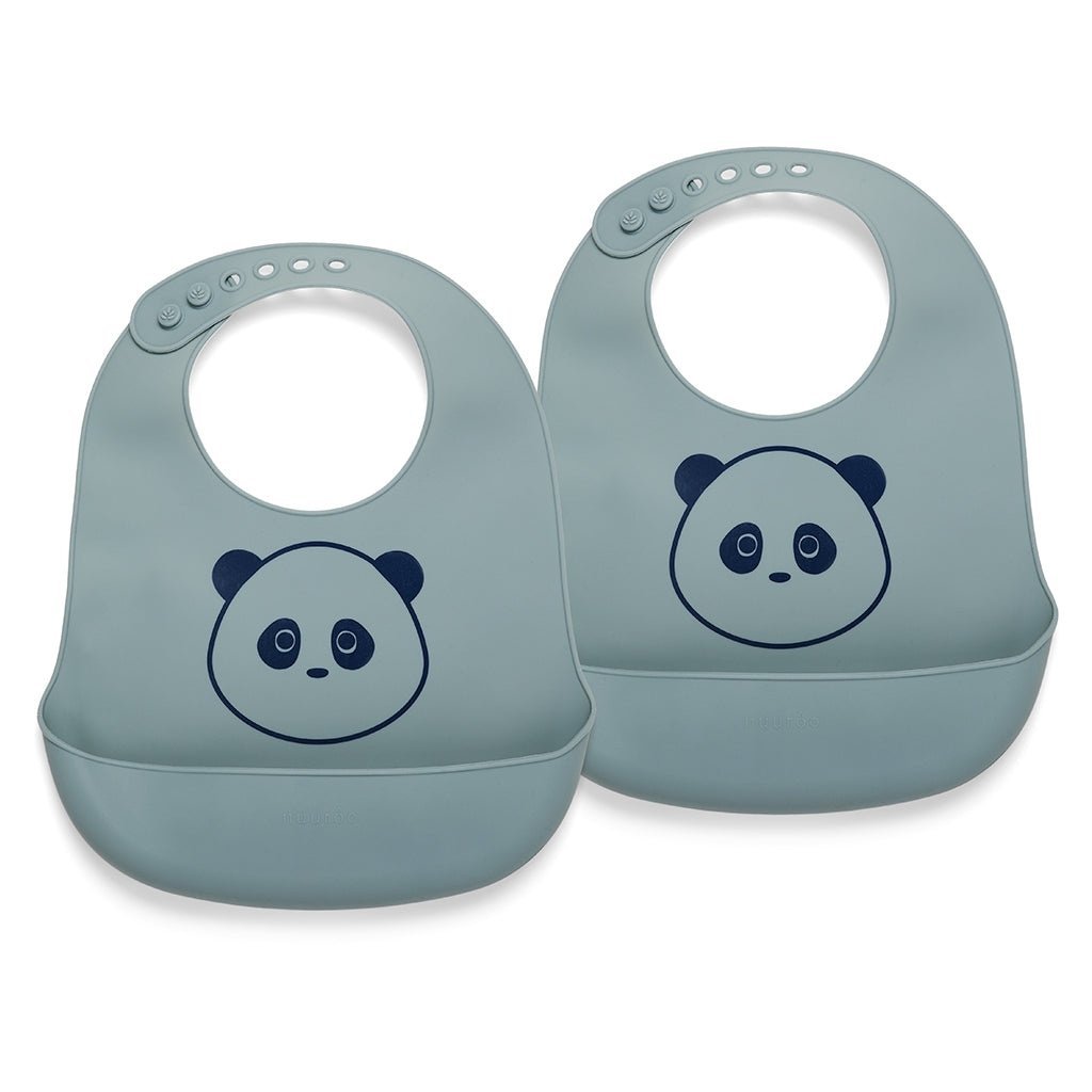 Siliconen slabbetje 2 pack licht blauw