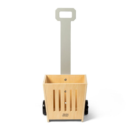 Houten winkel trolley