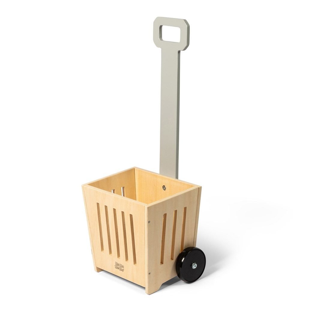 Houten winkel trolley